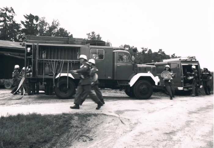 Einsatz der FF Kirchdorf mit der FF Siegenburg um 1980